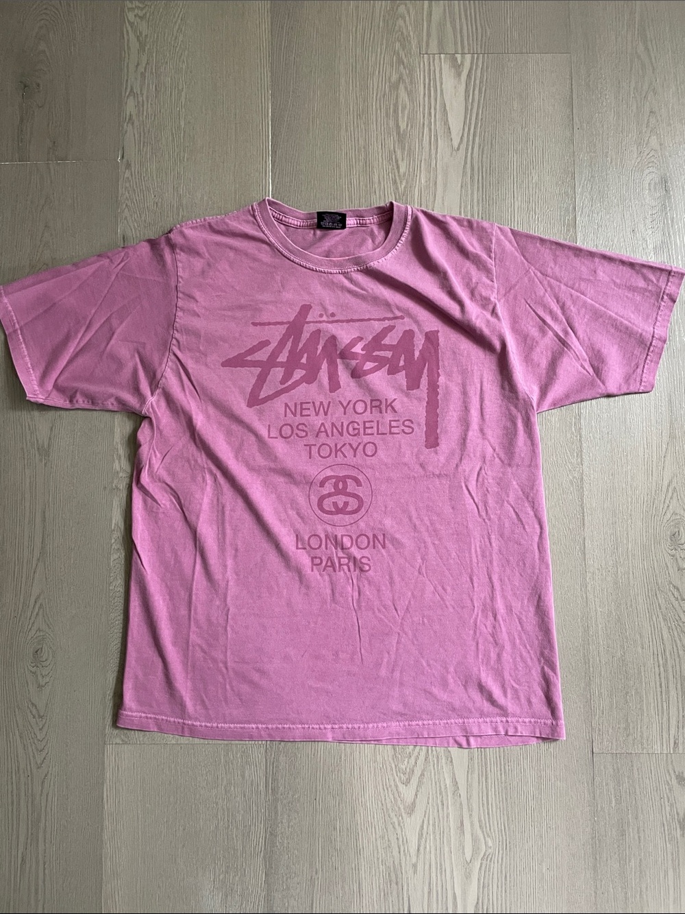 Stussy world tribe logo t shirt
